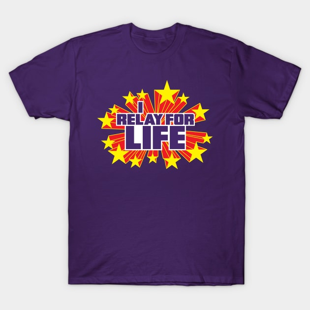 I Relay for Life in purple - Super Powers Collection T-Shirt by frankpepito